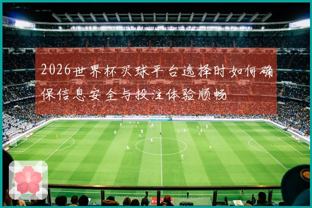2026世界杯买球平台选择时如何确保信息安全与投注体验顺畅
